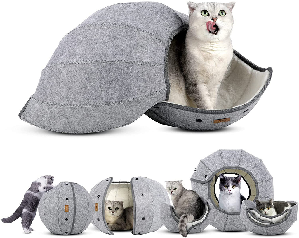 Cat foldable Bed Cave Tunnel Semi-Enclosed for pet