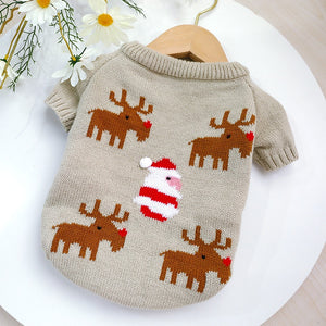 Dog Elk Sweater Clothes for pet