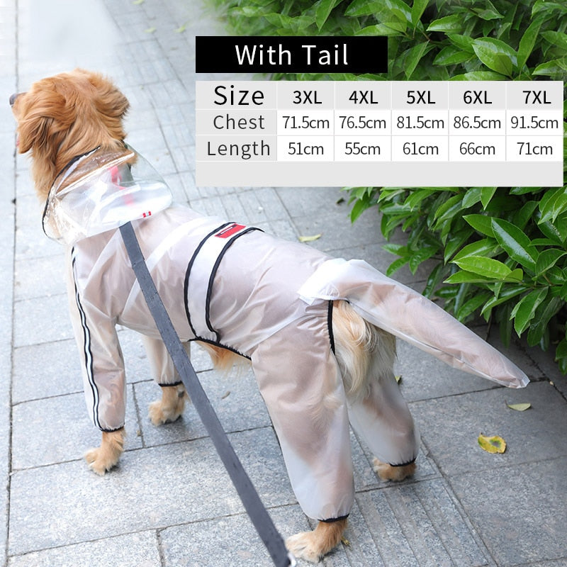 Dog Raincoat Jumpsuit Waterproof Jacket for pet
