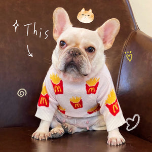 Cat Dog Clothes Fries Jacket Sweater for pet