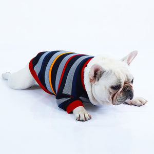 Stripe Dog Costume French Bulldog Clothes Sweater for pet
