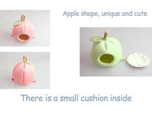 Windproof Hamster Hideout House Cage Apple Shaped Sugar Glider Bed Hammock for small animal