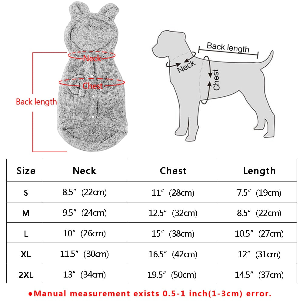 Dog Warm Clothes Cat Jacket S-2XL for pet