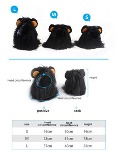 Dog Cat Headgear Wig Hat Lion Costume for pet