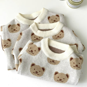 Dog Sweater Bear Print Cute Clothing for pet
