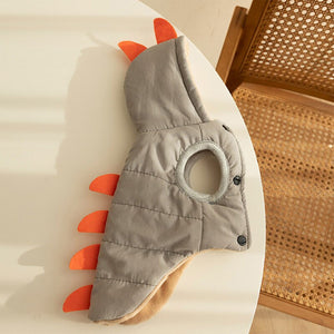 Warm Dog Hoodie Clothes With Hat Dinosaurs Jacket for pet