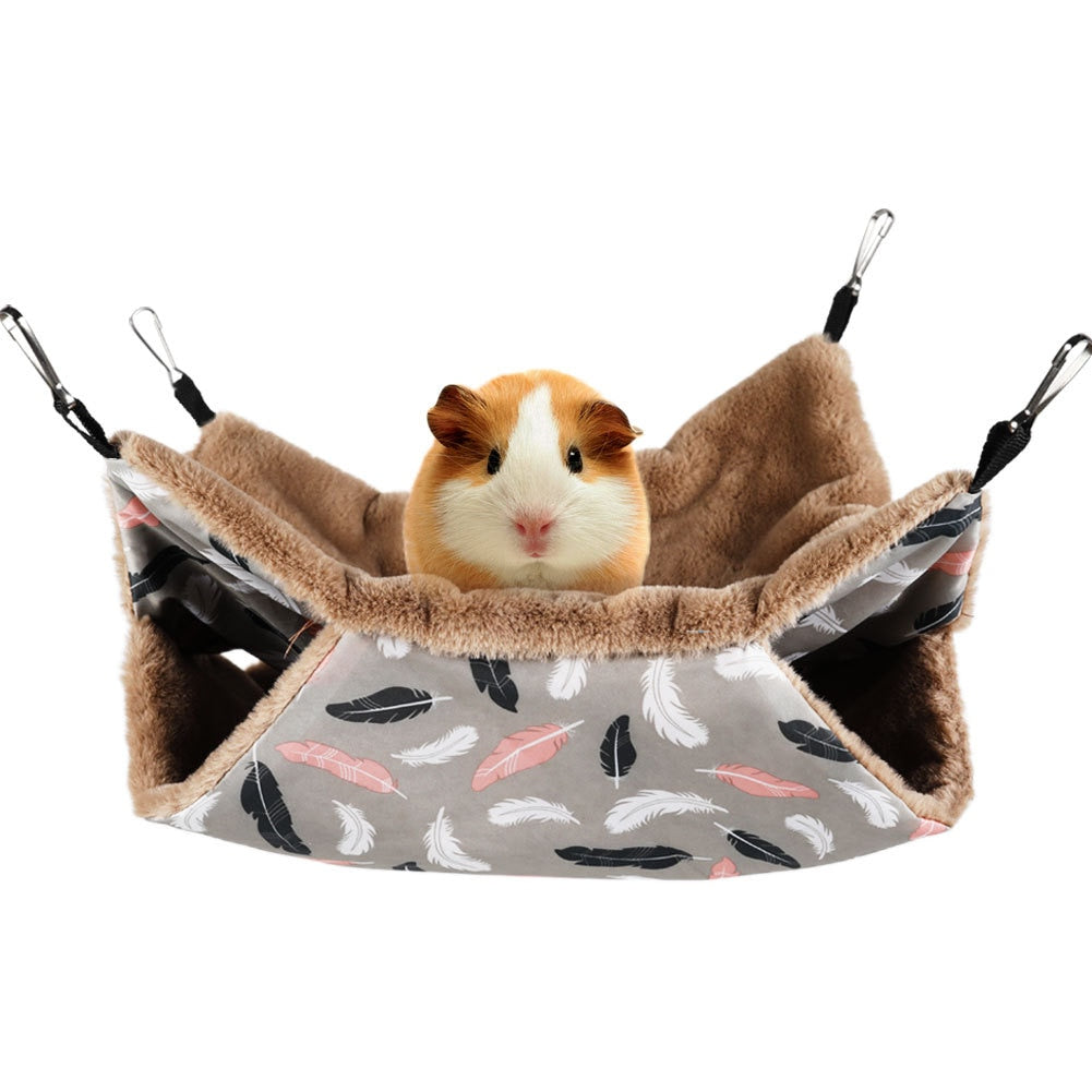 Winter Warm Hamster Hammock Guinea Pig Hanging Beds House for Small pet