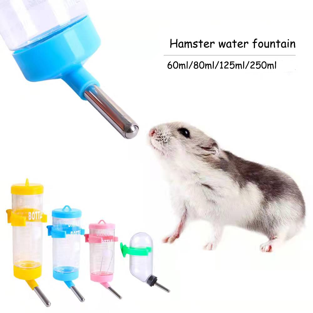 Hamster Water Bottle Dispenser Feeder Hanging Guinea Pig Squirrel Rabbit Head Pipe Fountain for small animal