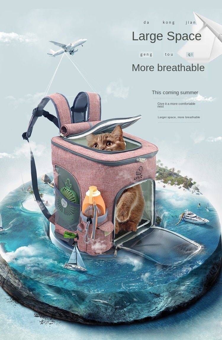 Cat Carrier Breathable Holes Travel Backpack for pet