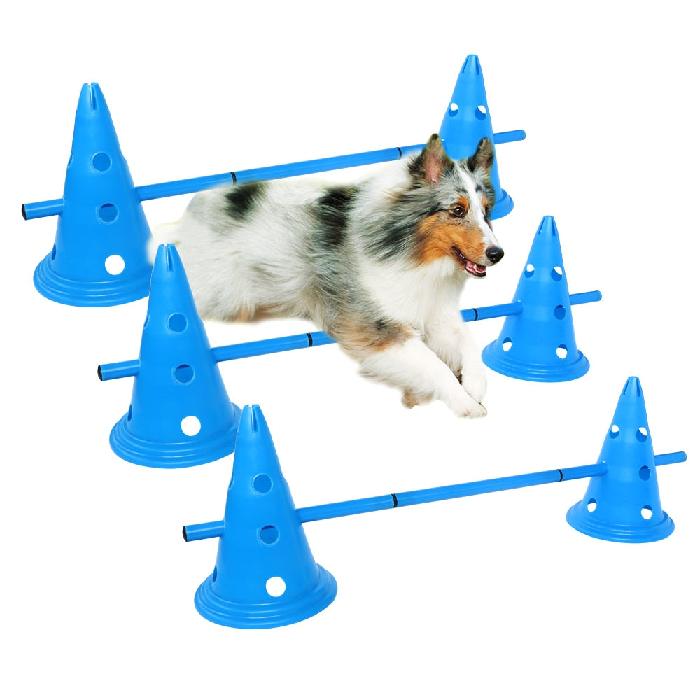Dog Training Running Jumping Outdoor Sports Stake Pole Portable Agility Equipment for pet