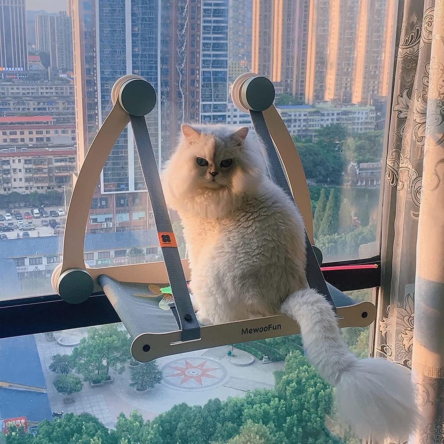Cat Hammock Hanging Bed Window Seat Mount Detachable for pet