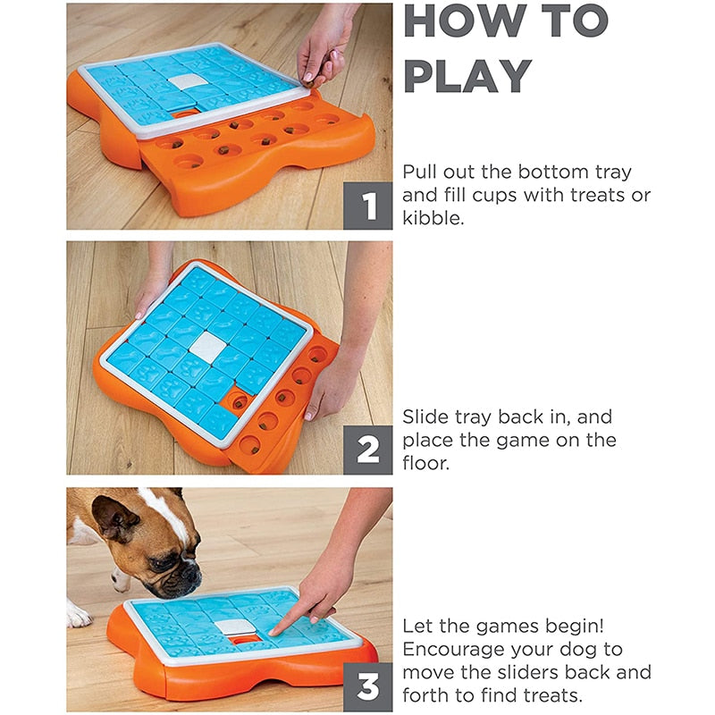 Dog Interactive Treat Puzzle Slow Food Feeder Training Toy for pet