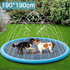 Dog Sprinkler Pad Play Cooling Mat for pet