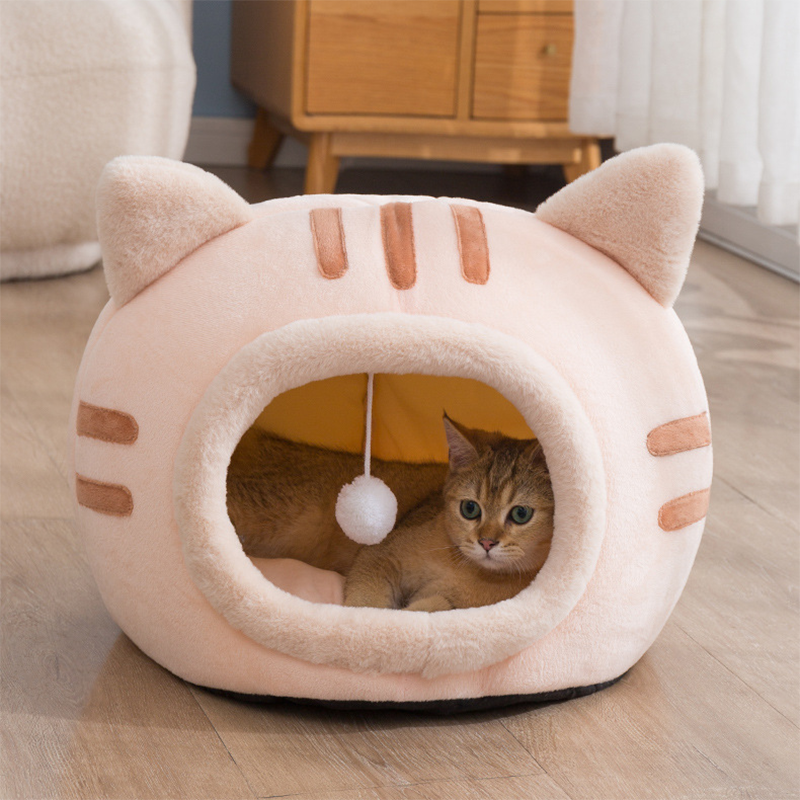Cozy Cat Bed Cave Sleeping Nest with Removable Cushion