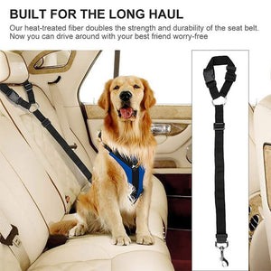 Dog Nylon Lead Leash Backseat Safety Belt Adjustable Vehicle Harness for pet