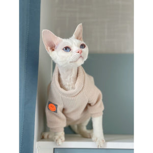 Cat clothes Sphynx Devon Rex Turtleneck thick warm sweater for pet