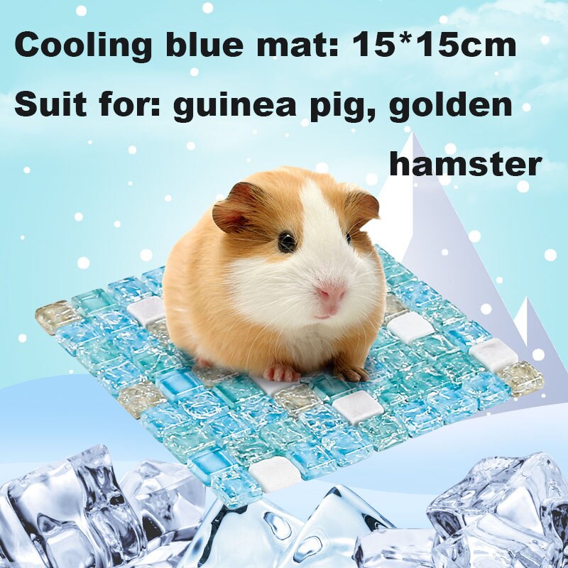 Hamster Bed with Cooling Crystal Mat for Summer for Chinchilla Rat Hedgehog Rabbit Guinea Pig