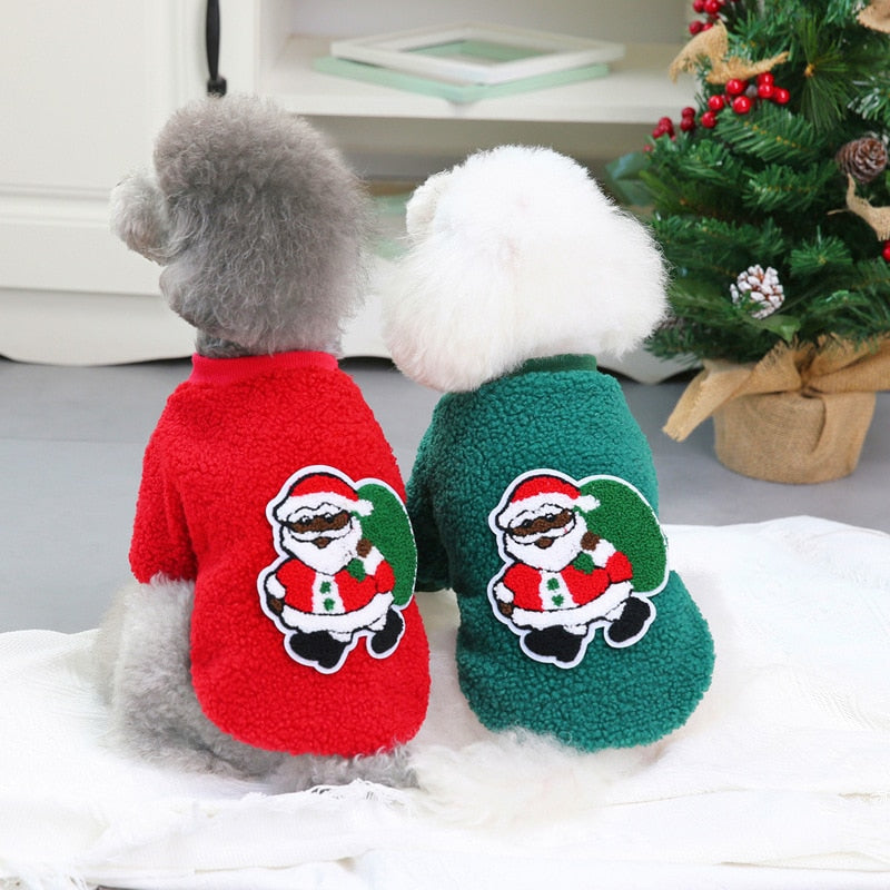 Christmas Dog Vest Clothes Soft Fleece Costume for pet