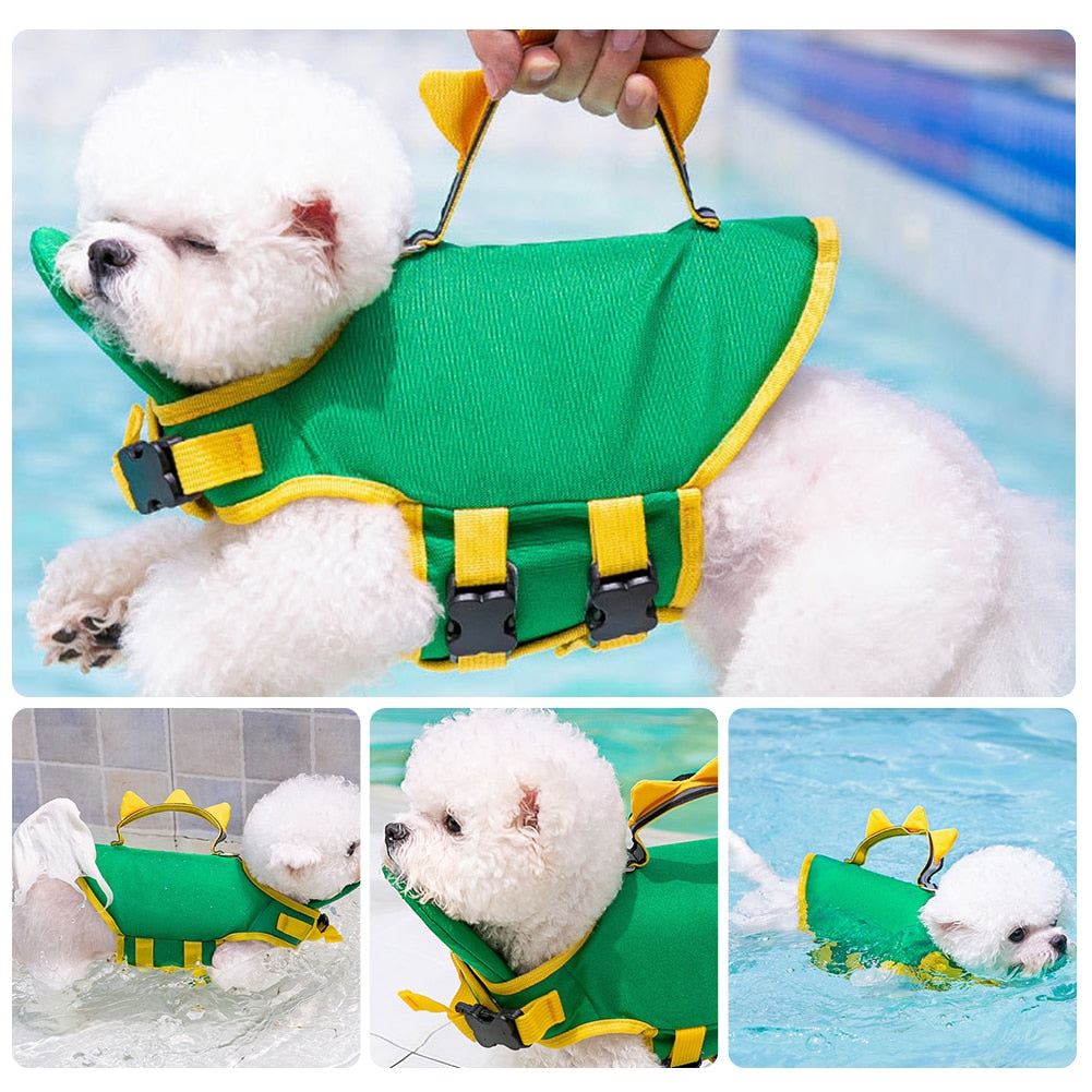 Cute Dog Life Jacket Flotation Vest Safety Swimsuit for pet