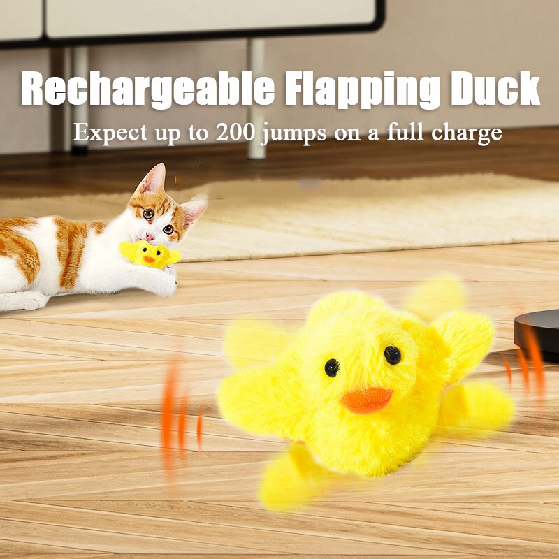 Flapping Duck Interactive Electric Cat Toy With Vibration Sensor for pet