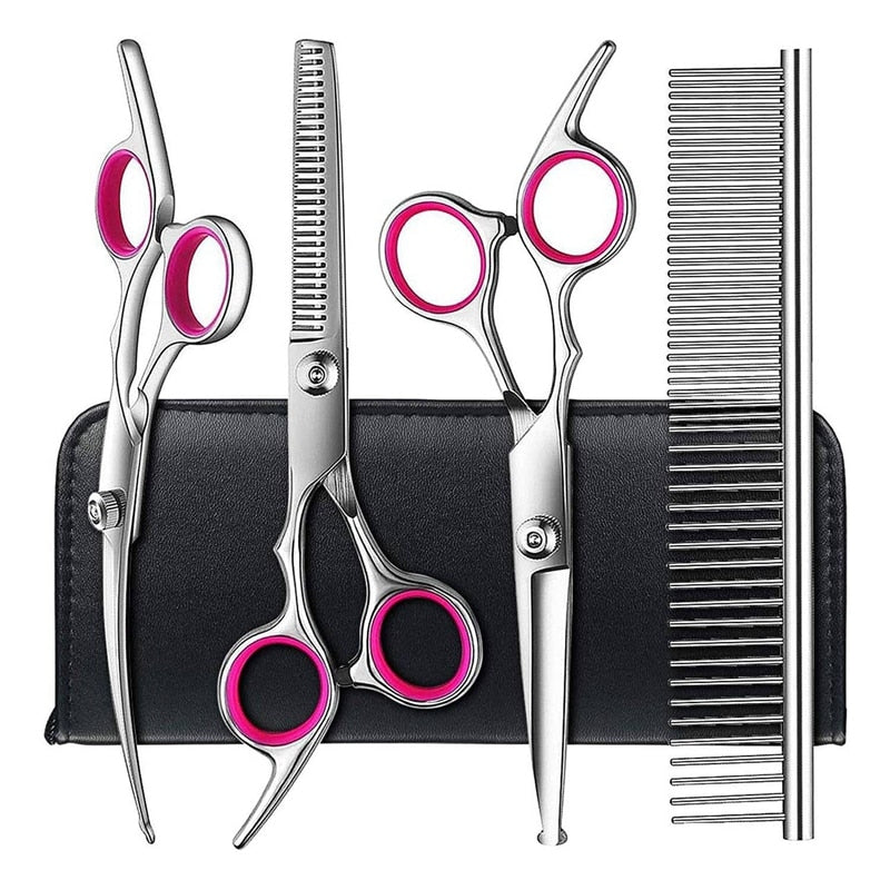 Pet Grooming Scissors Set with Safety Round Tip Tool for pet