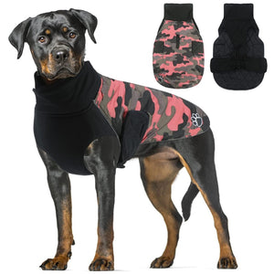 Turtleneck Dog Coat Warm Waterproof Jacket Reversible Clothes for pet