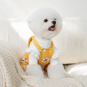 Dog Cute Floral Jumpsuit Clothes for pet
