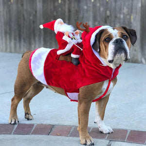 S-2XL Dog Christmas Coat Clothing with Santa Claus for pet