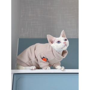 Cat clothes Sphynx Devon Rex Turtleneck thick warm sweater for pet