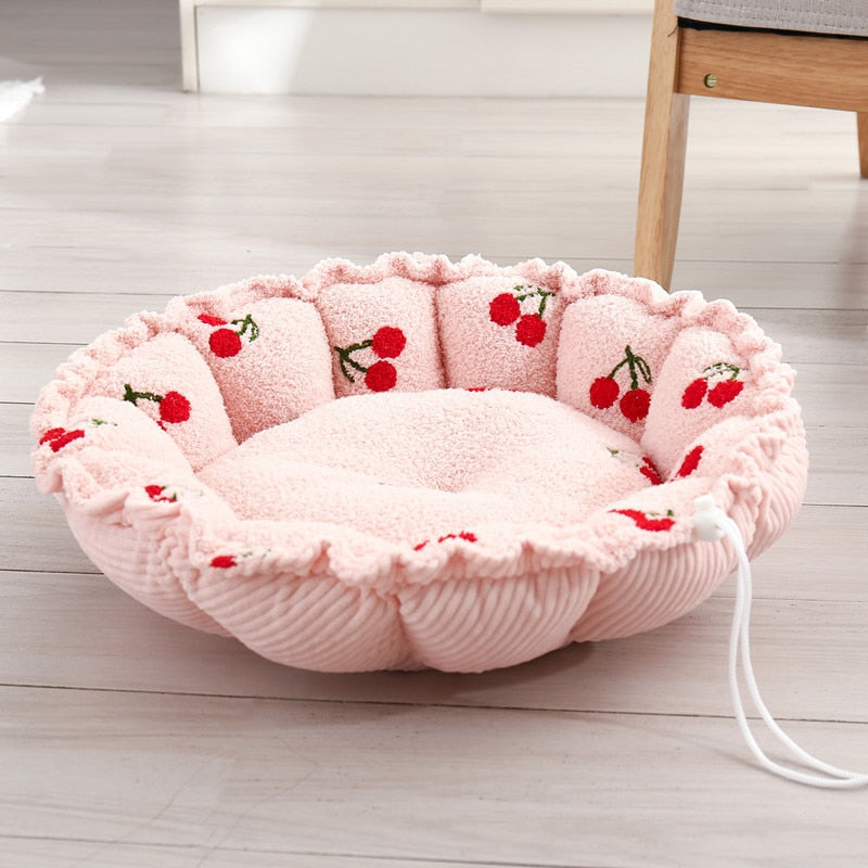 Adjustable Petal-shaped Cat Dog nest bed for small pet