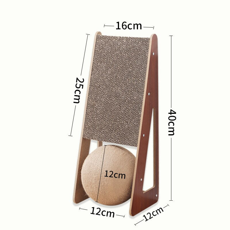 Wooden Cat Scratching Sisal Rope Climbing Grinding Paws Board for pet