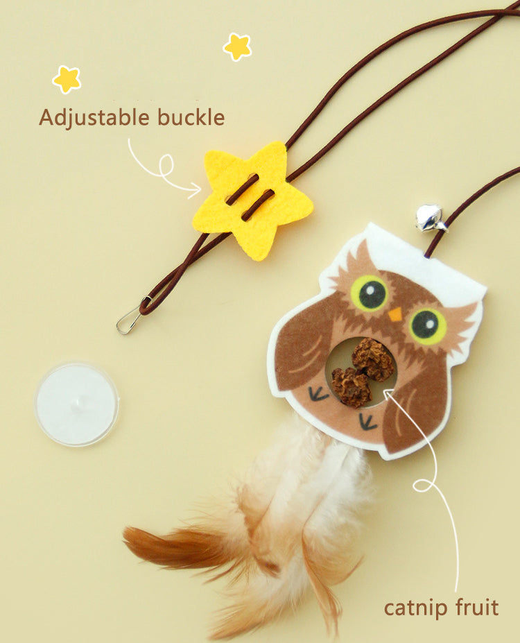Simulation Bird Cat Stick Rope Interactive Toy Self Hanging Door Retractable for pet