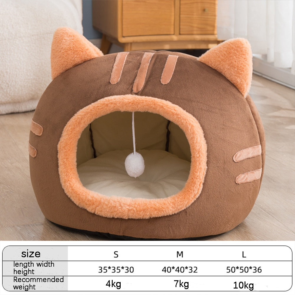Cozy Cat Bed Cave Sleeping Nest with Removable Cushion for pet