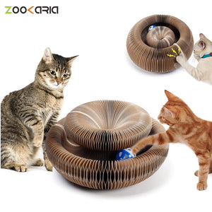 Cat Scratch Board Interactive Chasing Toy with Bell for pet