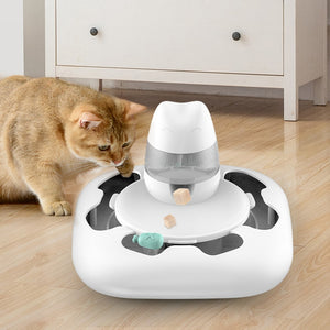 Cat Interactive Electric Flutter Rotating Balls Track Feeder Toy for pet