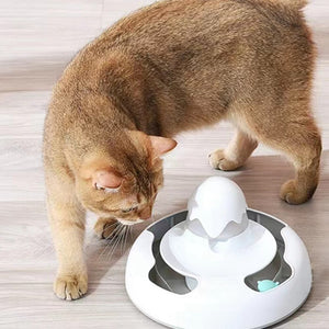 Cat Interactive Electric Flutter Rotating Track Feeder Toy for pet