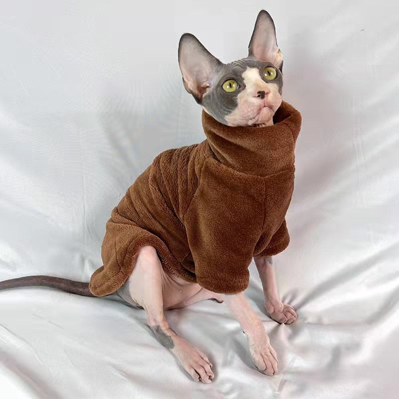 Cat Sphinx Sweater Warm Stylish Coat Soft Wool Clothes for pet