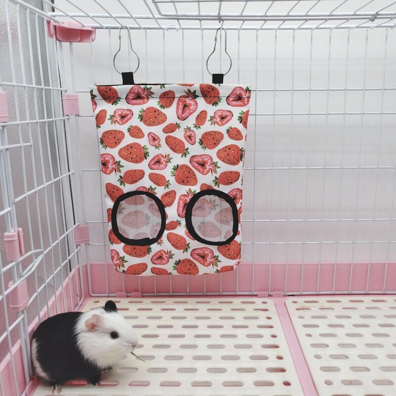 Guinea Pigs 2 Holes 3 Holes Feeding Bag Rabbit Feeder Chinchilla Food Accessories for small pet