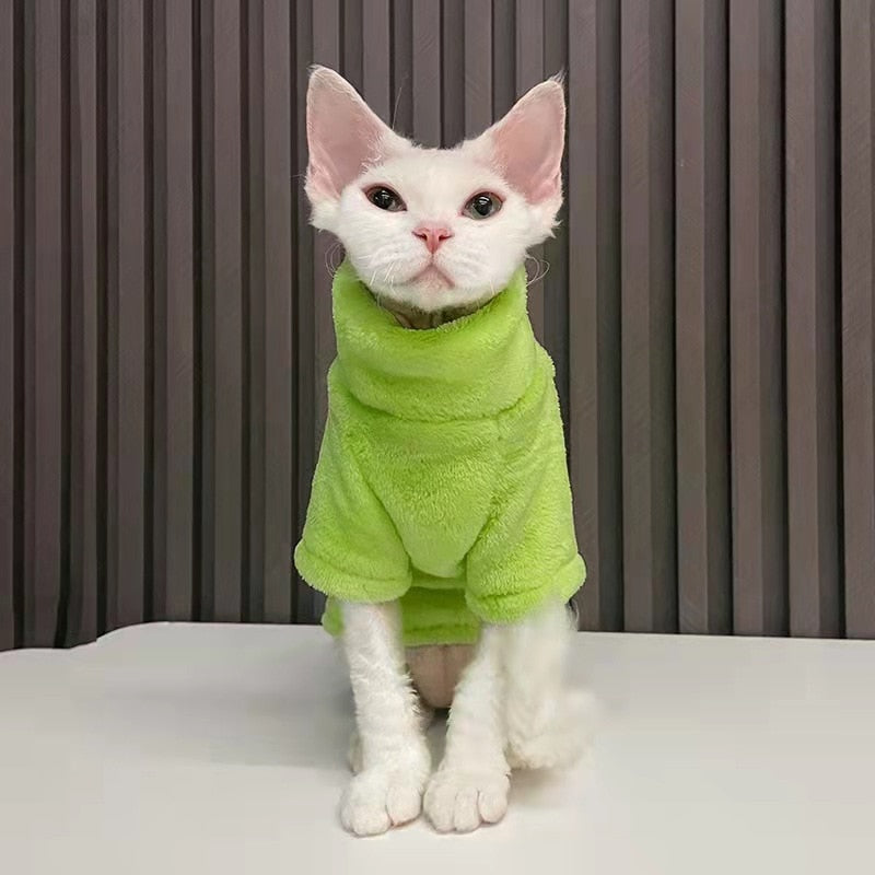 Cat Sphinx Sweater Warm Stylish Coat Soft Wool Clothes for pet