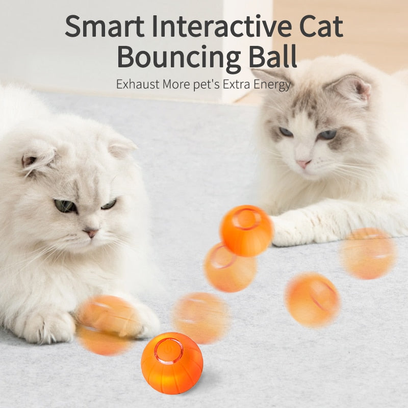 ROJECO Cat Smart Interactive Automatic Bouncing LED Ball Toy for pet