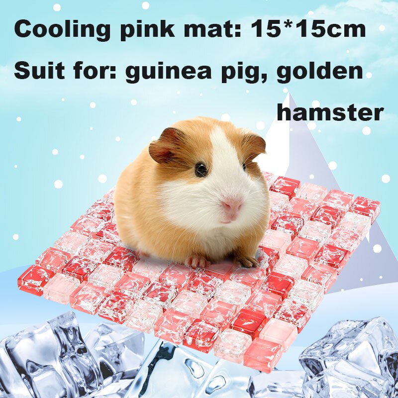 Hamster Bed with Cooling Crystal Mat for Summer Chinchilla Rat Hedgehog Rabbit Guinea Pig for small pet