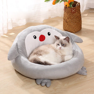 Penguin Shaped Cat Nest Cushion Dog Sleeping Mat Kennel Bed for pet