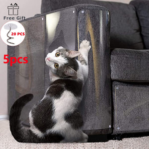 5pcs Cat Scratcher Sofa Board Couch Protector Clear Furniture Pad for pet