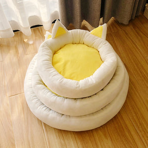Round Cat Bed House Sleeping Mat for pet