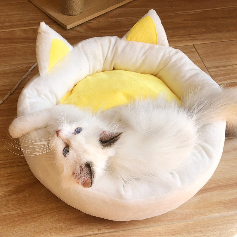 Round Cat Bed House Sleeping Mat for pet