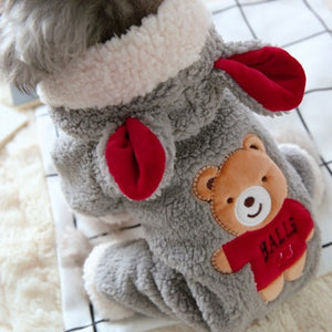 Dog Costume Cute Soft Warm Coat Overall Clothing For small pet