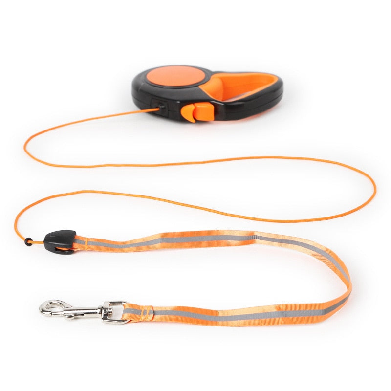 Pet Leash Reflective Tape Extending for Walking Dogs with Traction Rope