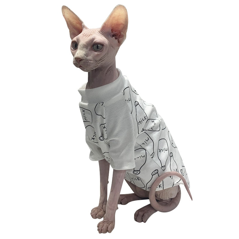 Cat Cotton T shirt Clothes for pet