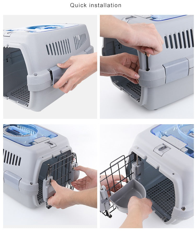Transport Kennel Box Breathable Travel Carrier for pet