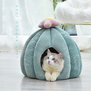 Cactus Shape Soft Cat bed house for pet
